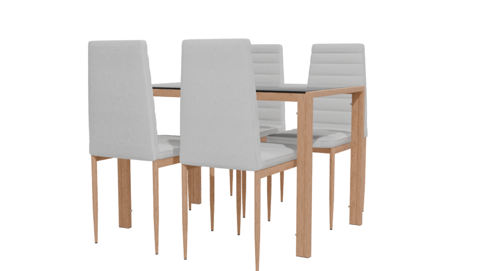 Modern Dining Table Set 3D - Professional 3D Model Render 12