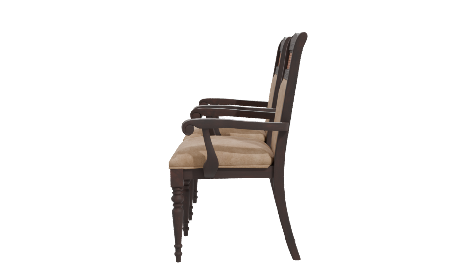 Stylish Wooden Dining Chair 3D - Professional 3D Model Render 11