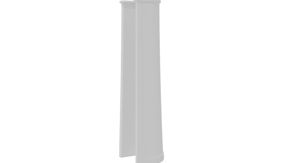 Minimalist White Cylinder Model 3D - Professional 3D Model Render 7