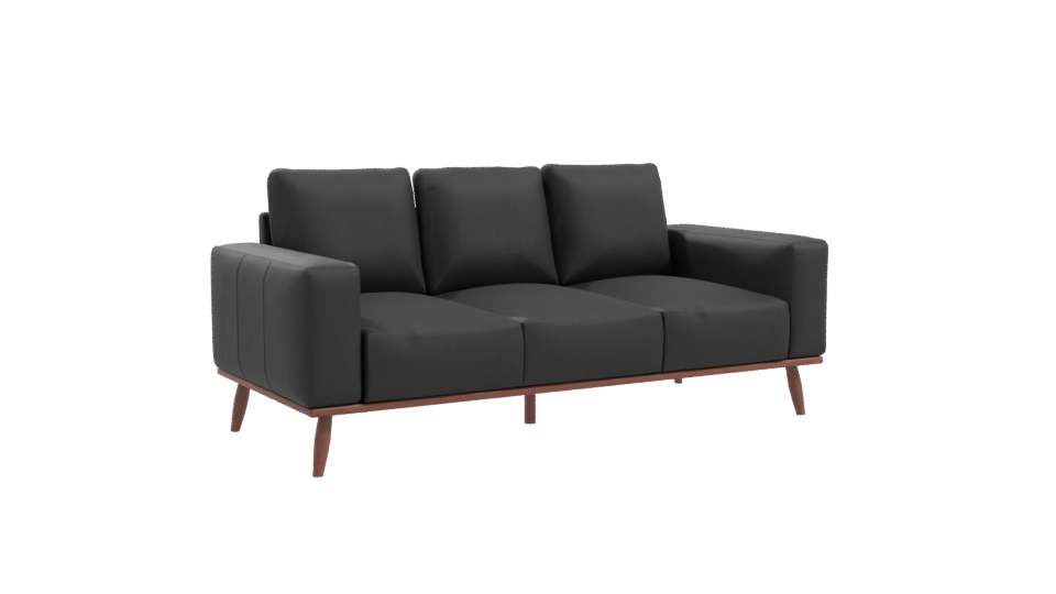 Stylish Black Sofa 3D Model - Professional 3D Model Render 10