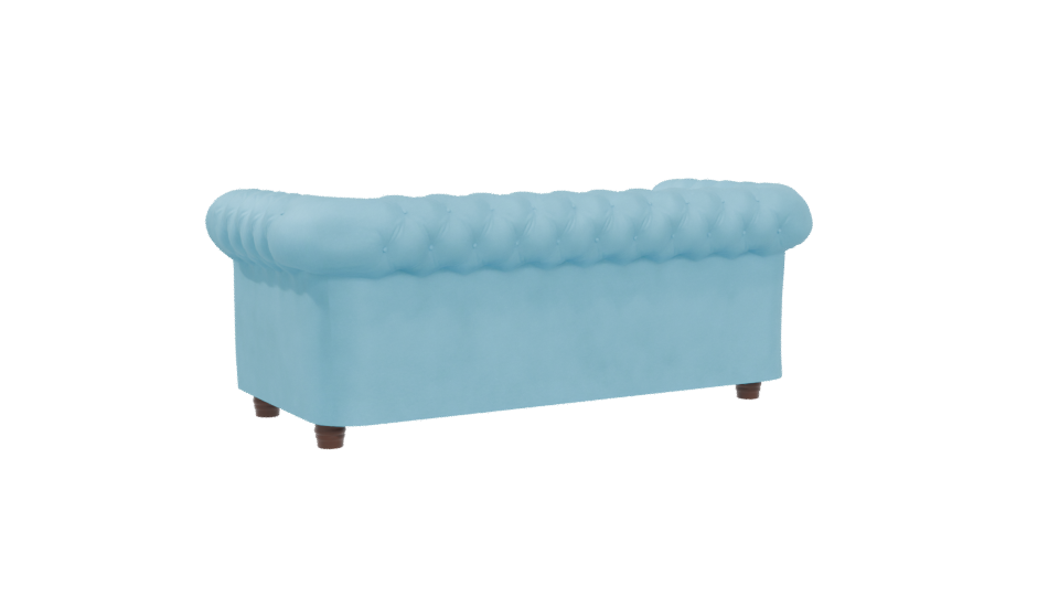 Elegant Blue Sofa 3D Model - Professional 3D Model Render 4