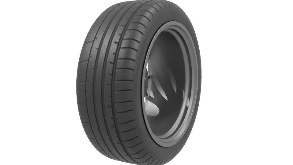 Sporty Racing Wheel Model 3D - Professional 3D Model Render 3