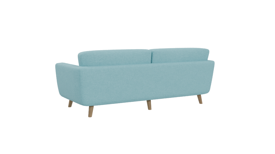 Stylish Mid-Century Sofa Model - Professional 3D Model Render 4