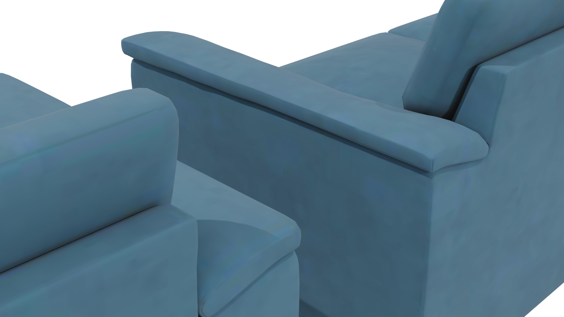 Stylish Blue Sofa Set 3D Model - Professional 3D Model Render 5