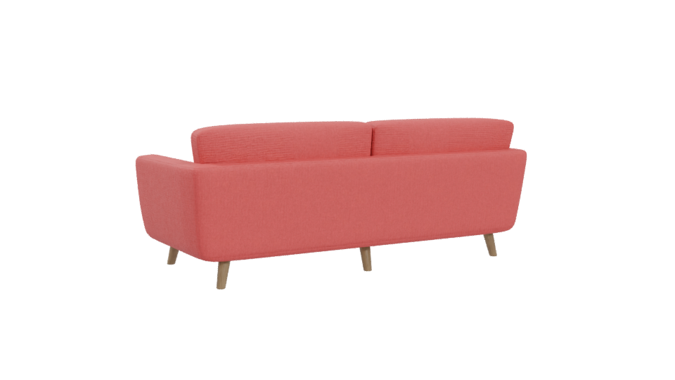 Stylish Modern Fabric Sofa 3D Model - Professional 3D Model Render 4