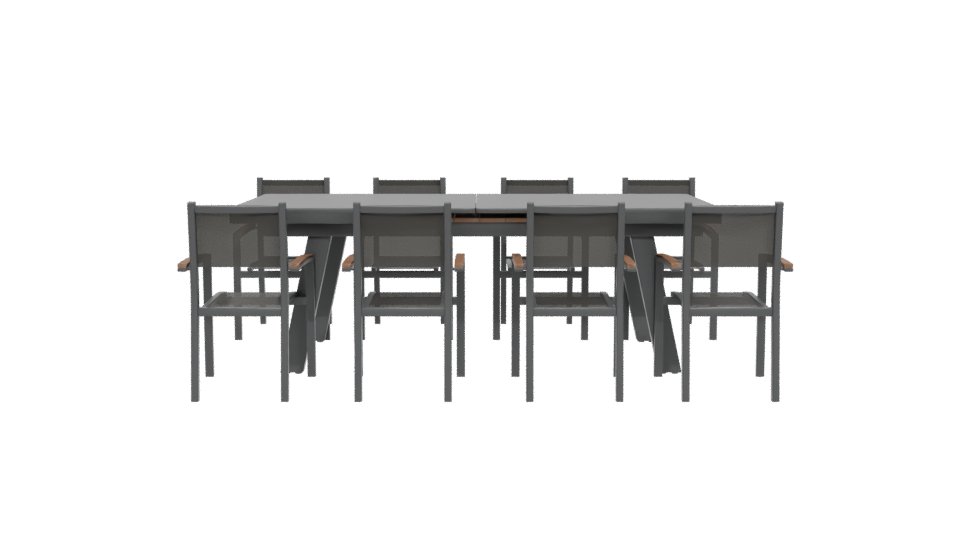 Elegant Outdoor Dining Set 3D - Professional 3D Model Render 5