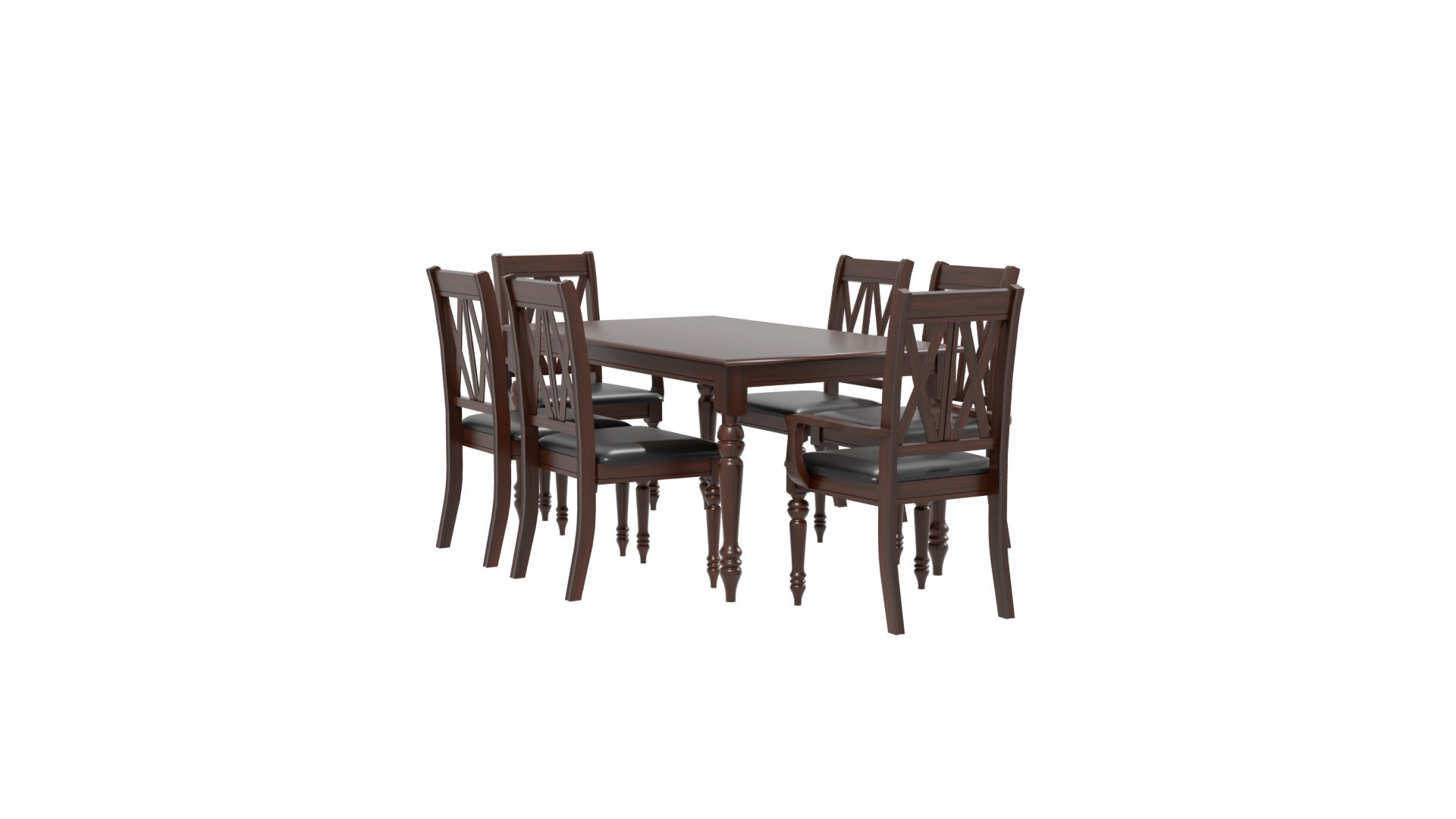 Elegant Dining Table Set 3D - Professional 3D Model Render 13