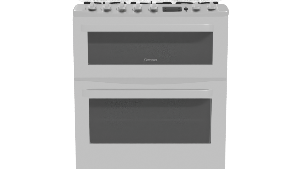 Sleek Dual Oven Gas Range 3D - Professional 3D Model Render 11