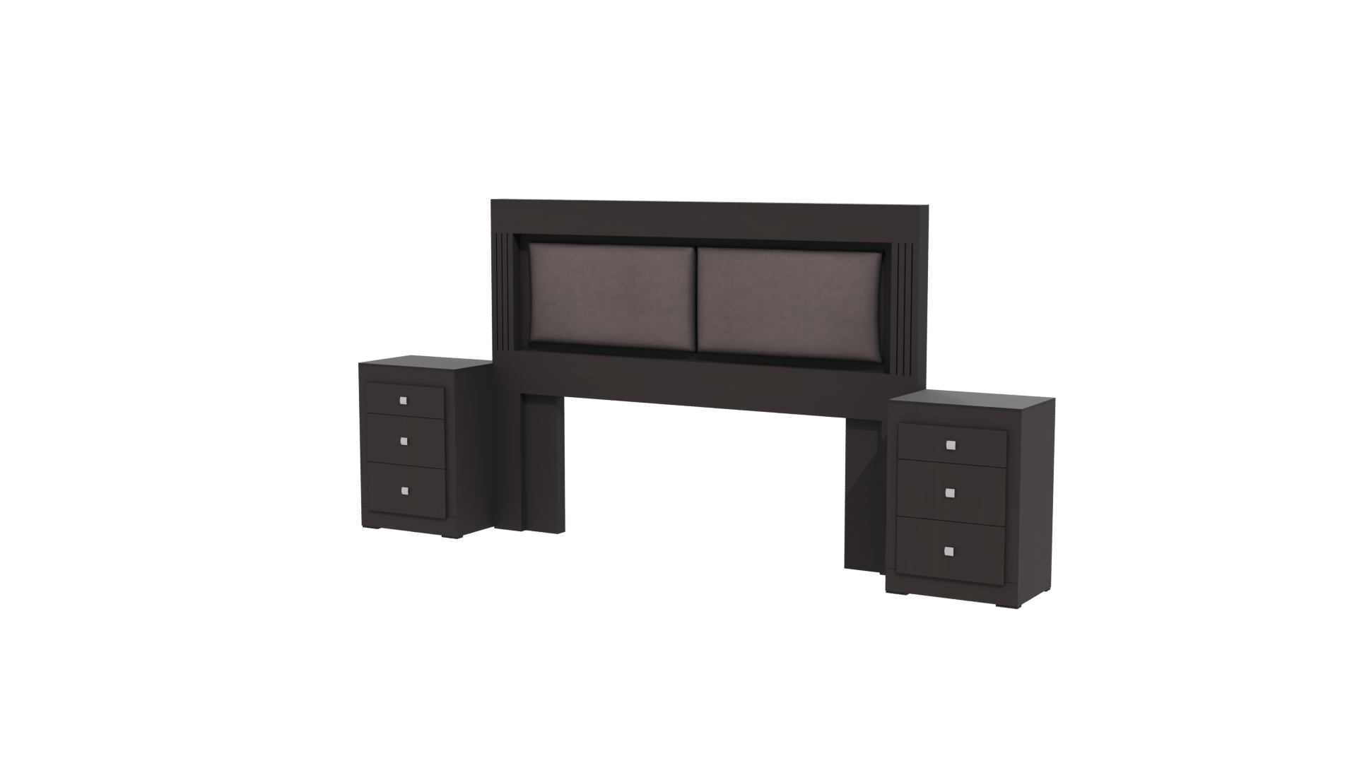 Contemporary Bed Frame Set 3D - Professional 3D Model Render 12