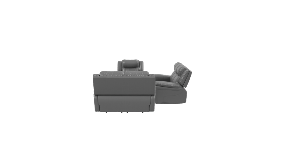 Comfortable Reclining Sofa Set 3D - Professional 3D Model Render 2