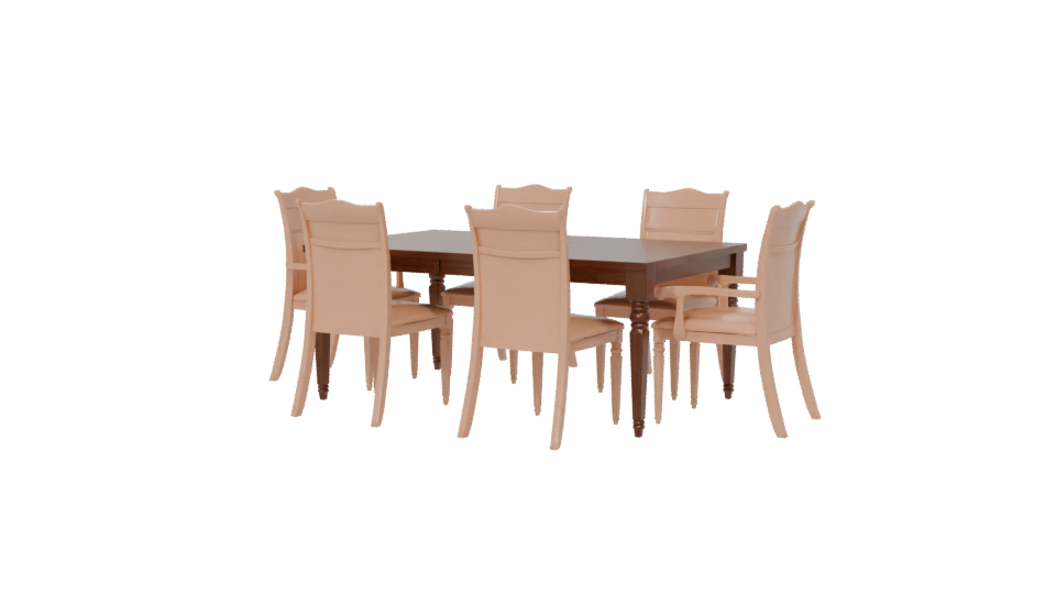 Oxford Dining Set 3D Model - Professional 3D Model Render 6