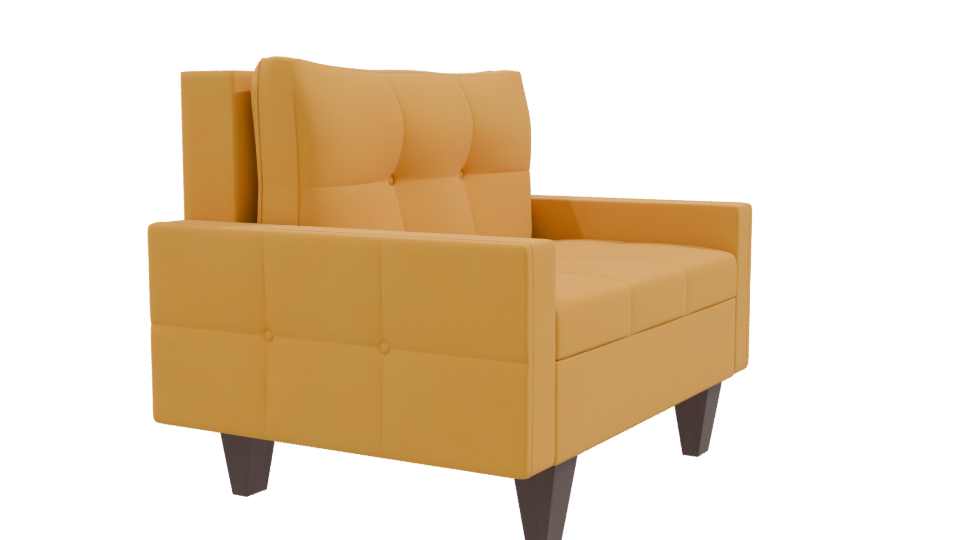 Stylish Yellow Sofa 3D Model - Professional 3D Model Render 9