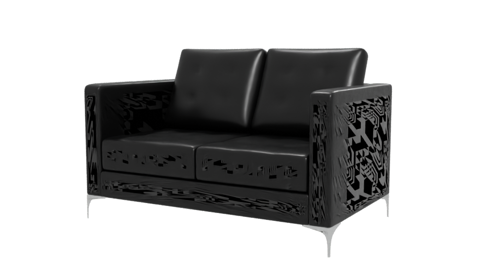 Stylish Blue Fabric Sofa 3D - Professional 3D Model Render 12