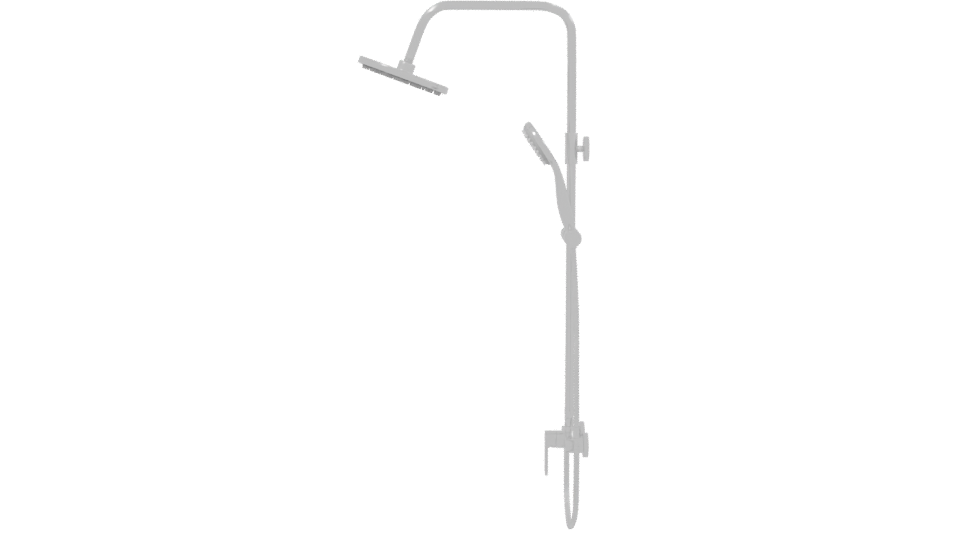 Modern Shower System 3D Model - Professional 3D Model Render 2