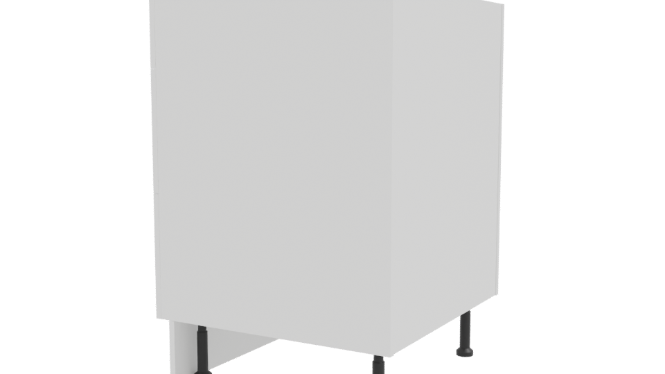 Minimalist 3-Drawer Storage Cabinet 3D Model - Professional 3D Model Render 3