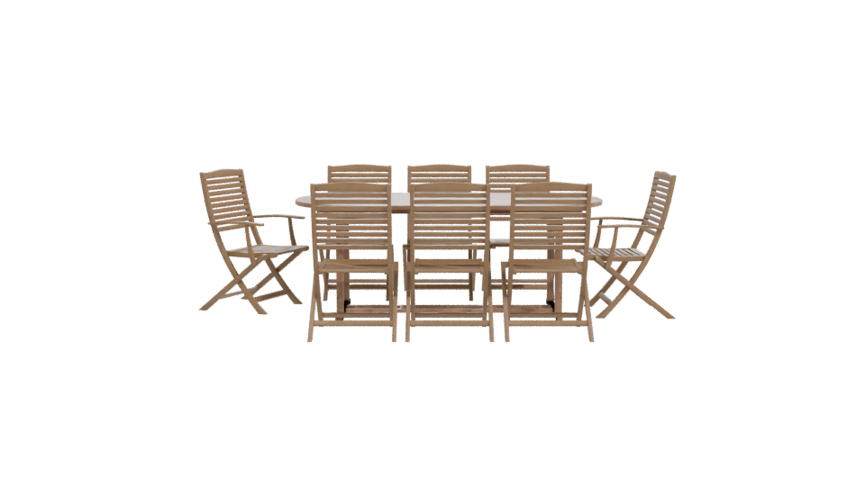 Stylish Outdoor Dining Set 3D - Professional 3D Model Render 11