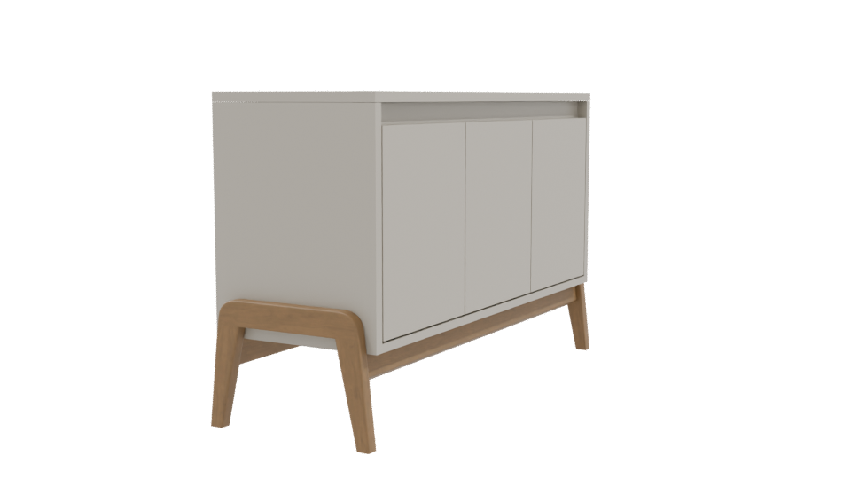 Modern Minimalist Storage Cabinet 3D - Professional 3D Model Render 9