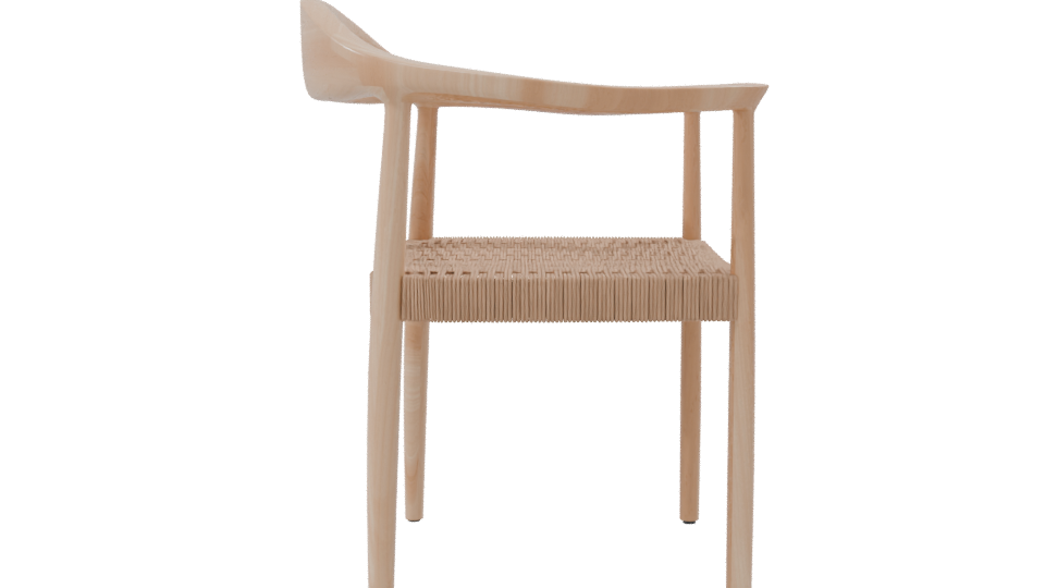 Stylish Minimalist Wooden Chair - Professional 3D Model Render 8