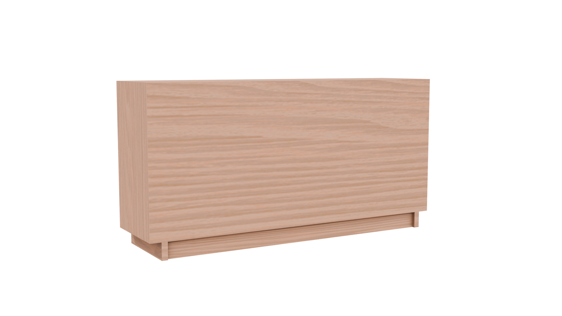 Contemporary Wooden Storage Cabinet 3D Model - Professional 3D Model Render 4
