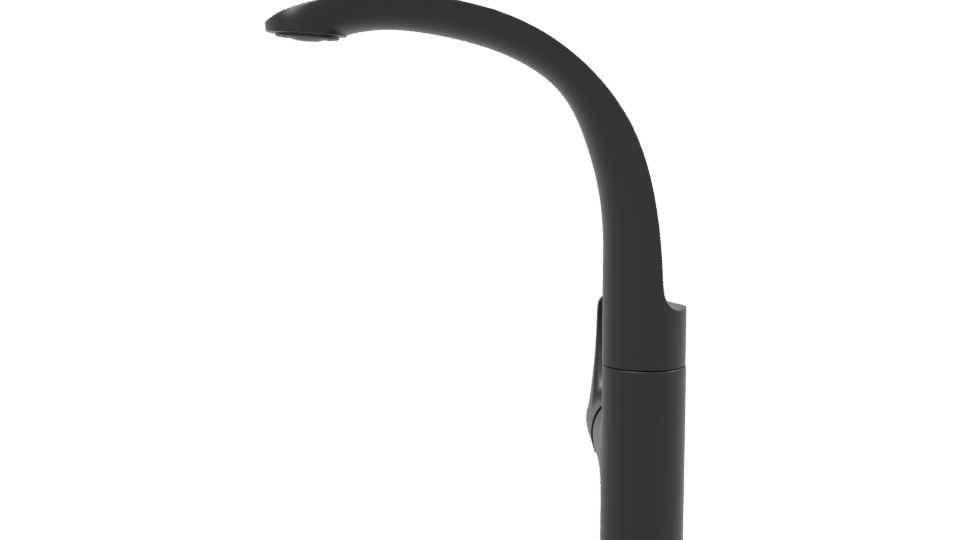 Sleek Modern Bathroom Basin Tap - Professional 3D Model Render 2