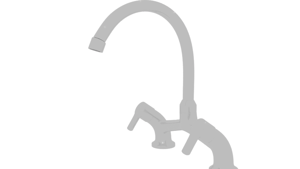 Stylish Contemporary Kitchen Faucet 3D Model - Professional 3D Model Render 13
