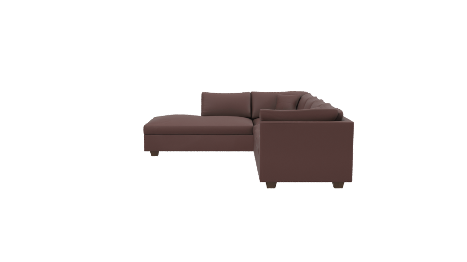 Contemporary Modular Leather Sofa 3D Model - Professional 3D Model Render 2