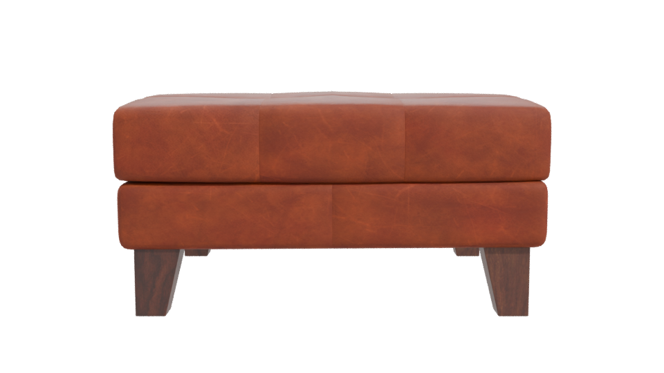 Stylish Leather Ottoman 3D Model - Professional 3D Model Render 11