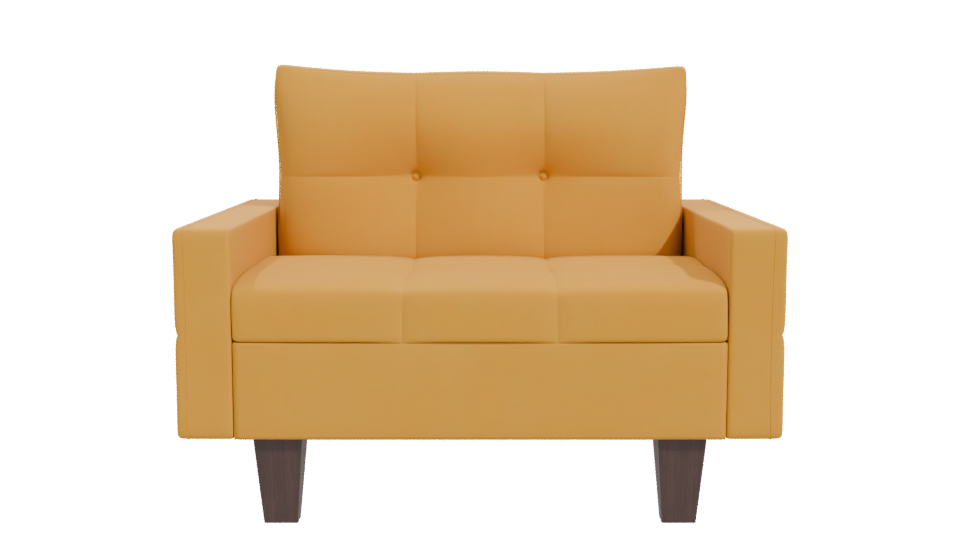 Stylish Yellow Sofa 3D Model - Professional 3D Model Render 11