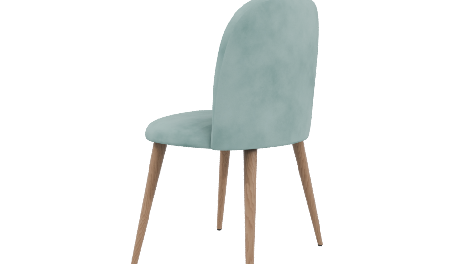 Stylish Modern Fabric Dining Chair 3D Model - Professional 3D Model Render 3