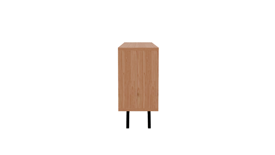 Stylish Wooden Storage Cabinet 3D - Professional 3D Model Render 2