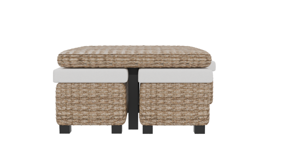 Stylish Outdoor Dining Table Set - Professional 3D Model Render 5