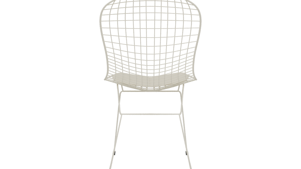 Stylish Wireframe Dining Chair 3D - Professional 3D Model Render 5