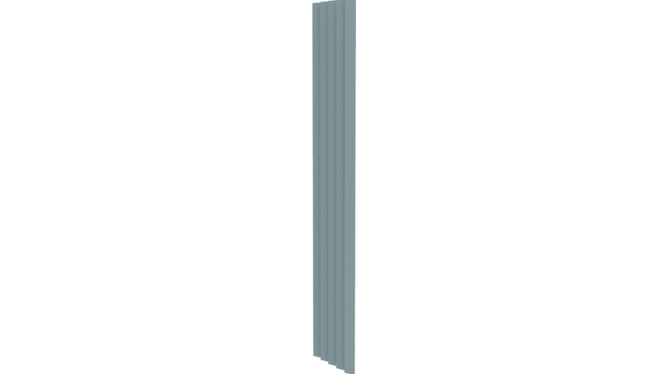 Stylized Vertical Slat Decorative Panel 3D Model - Professional 3D Model Render 7