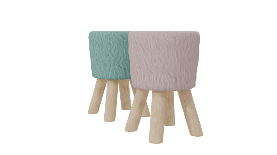 Stylized Colorful Stool 3D Model - Professional 3D Model Render 7