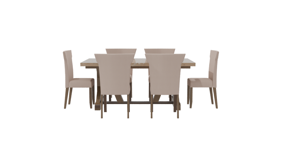 Elegant Dining Table Set 3D - Professional 3D Model Render 8