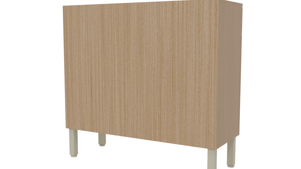 Stylish Wooden Storage Cabinet 3D - Professional 3D Model Render 6
