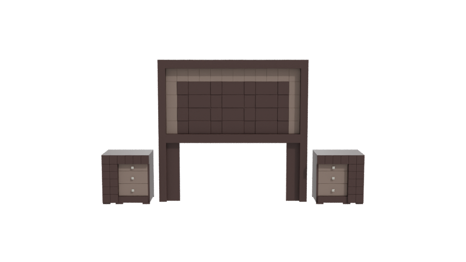 Modern Bedroom Furniture Set 3D - Professional 3D Model Render 11