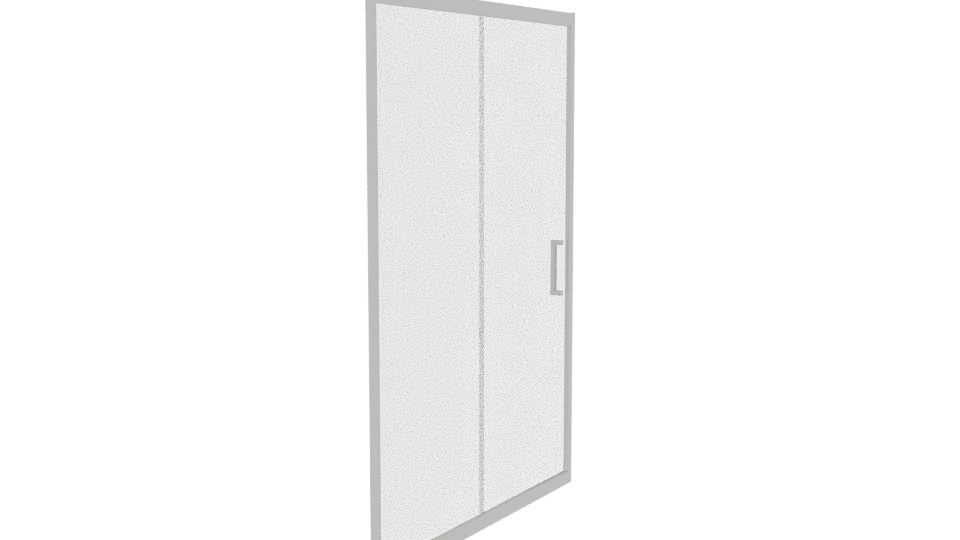 Sleek Glass Shower Door 3D - Professional 3D Model Render 3