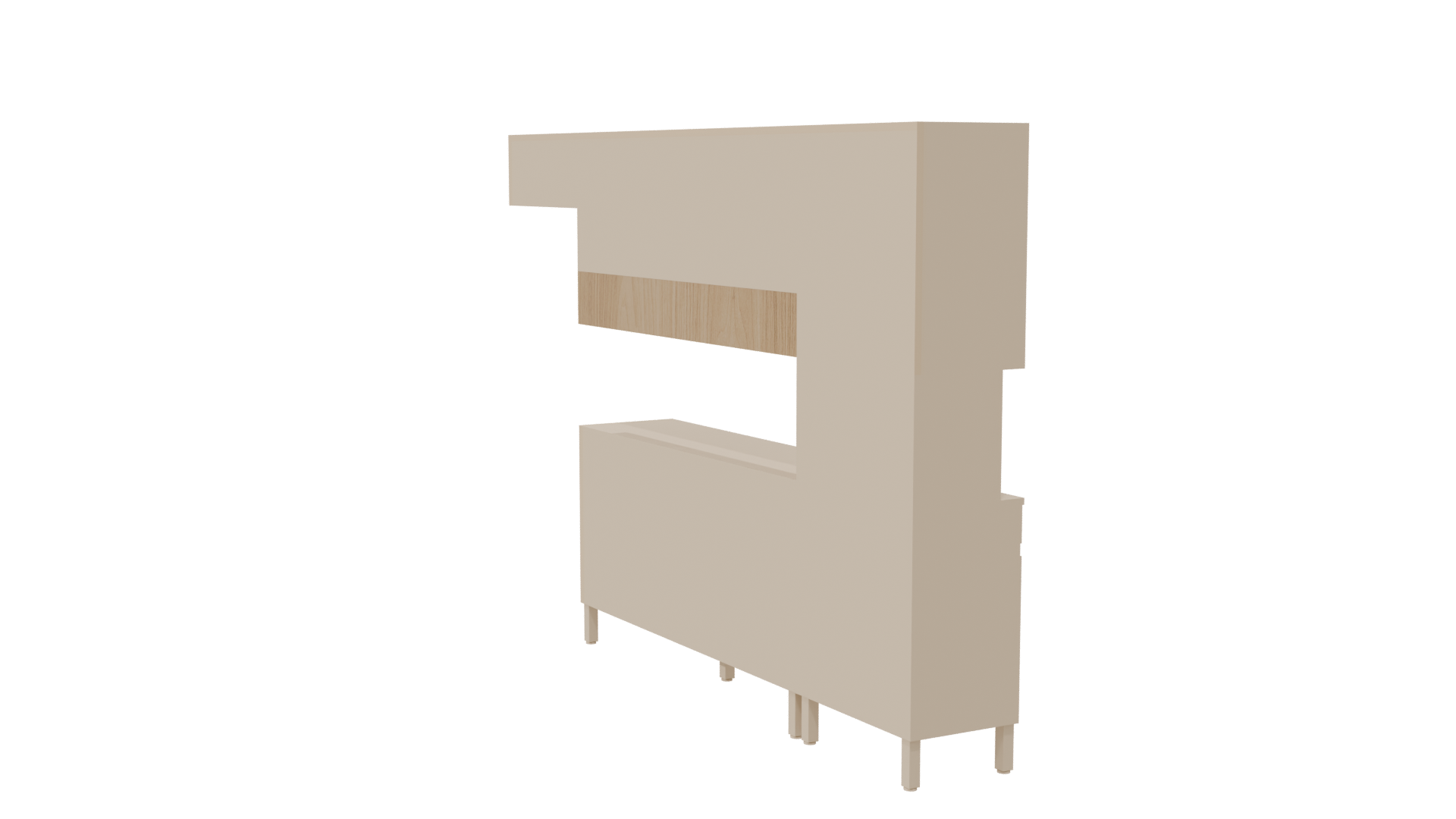 Minimalist Kitchen Cabinet Set 3D - Professional 3D Model Render 7