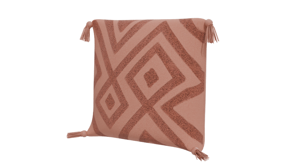 Stylish Geometric Pattern Cushion - Professional 3D Model Render 12