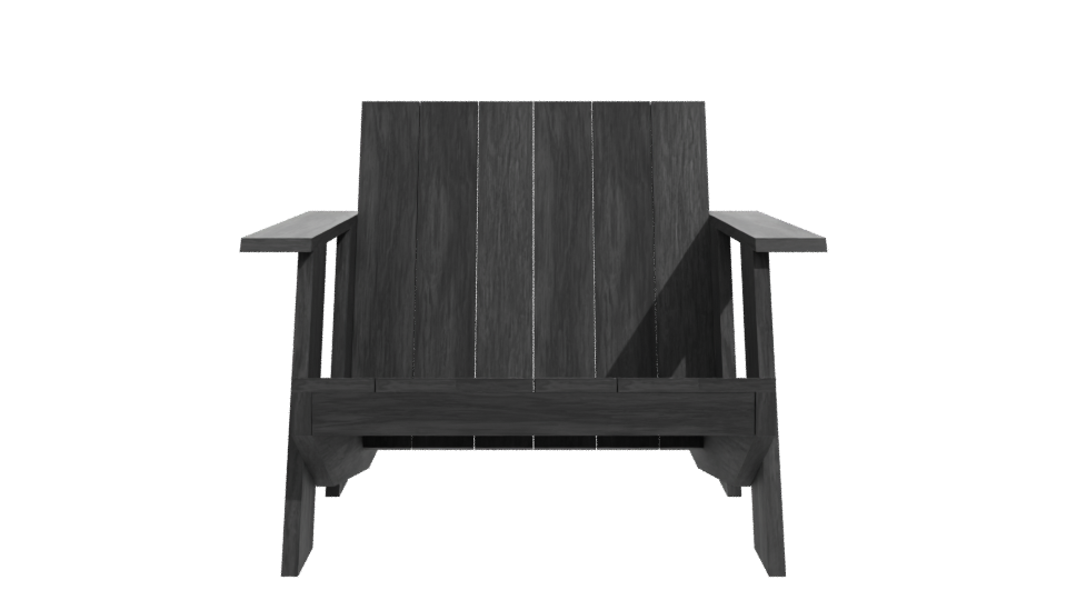 Stylish Wooden Lounge Chair Model - Professional 3D Model Render 11