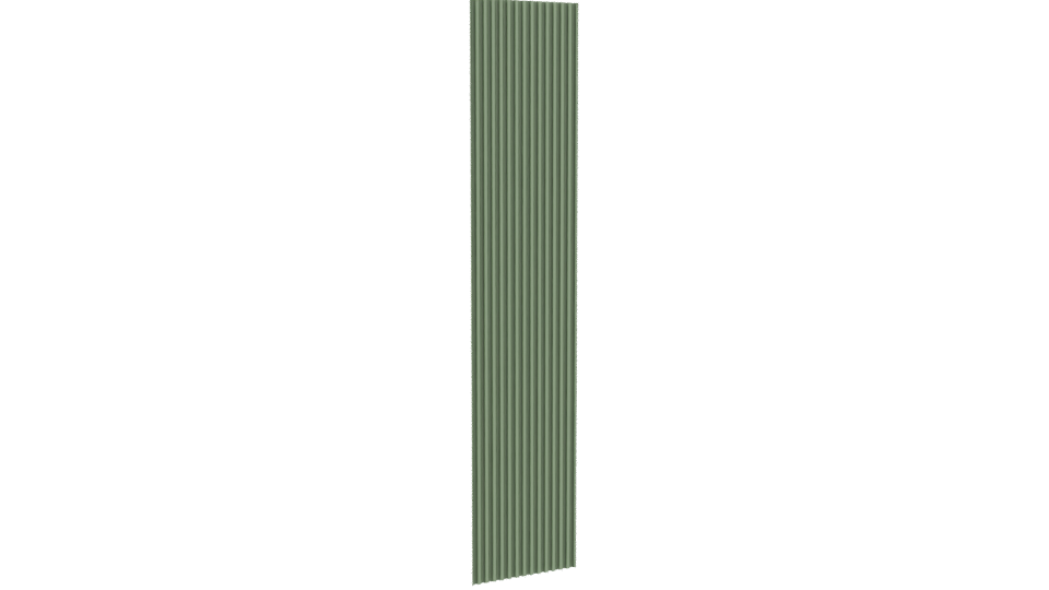 Stylized Vertical Green Slatted Panel 3D Model - Professional 3D Model Render 4