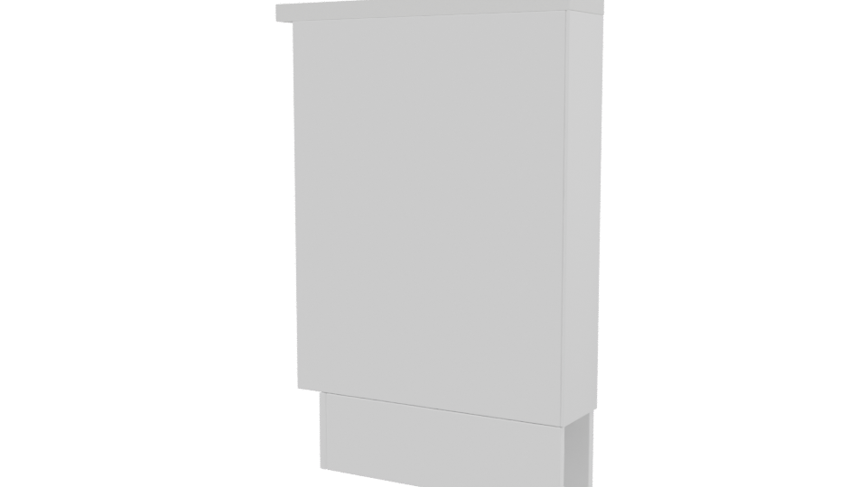 Elegant Minimalist Storage Cabinet 3D Model - Professional 3D Model Render 3