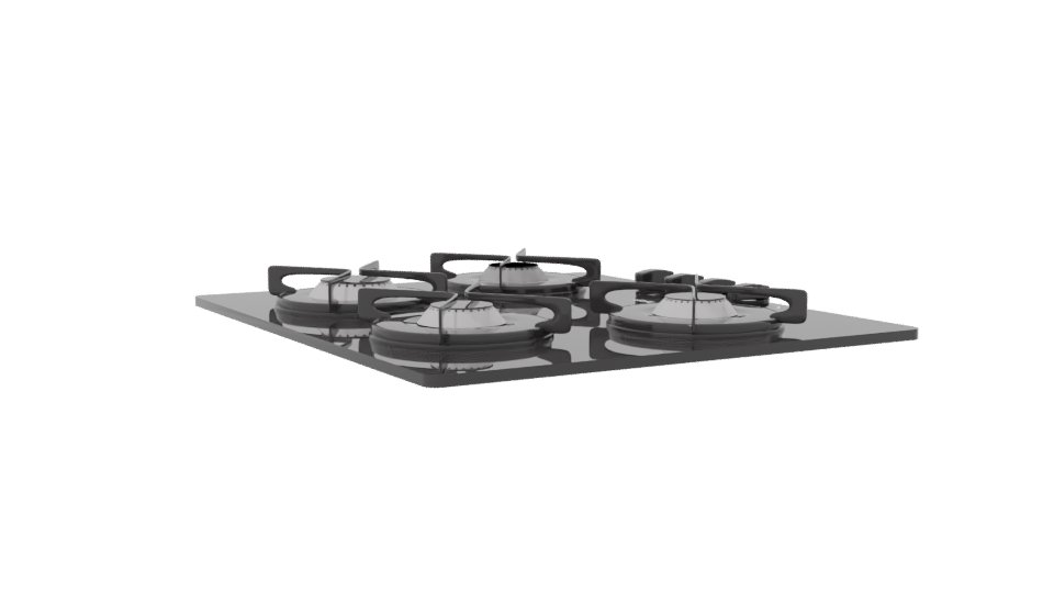 Stylish Gas Stove 3D Model - Professional 3D Model Render 7