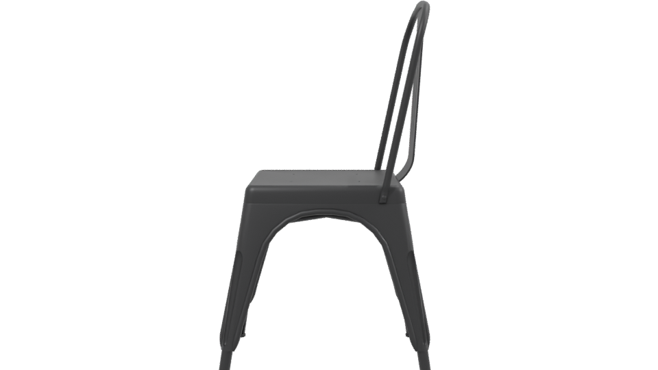 Industrial Metal Dining Chair 3D - Professional 3D Model Render 2