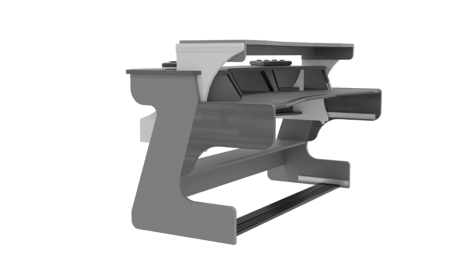 Stylish Modern Office Desk Model - Professional 3D Model Render 9