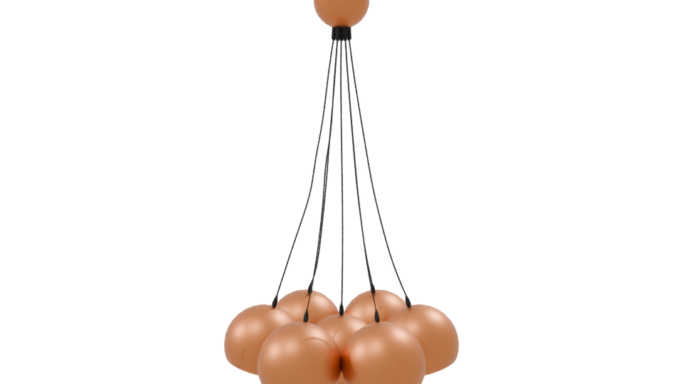 Stylish Copper Pendant Light 3D - Professional 3D Model Render 8