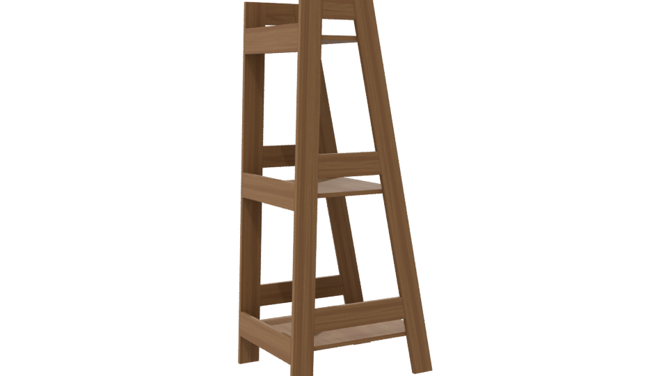 Minimalist Wooden Bookshelf 3D Model - Professional 3D Model Render 7