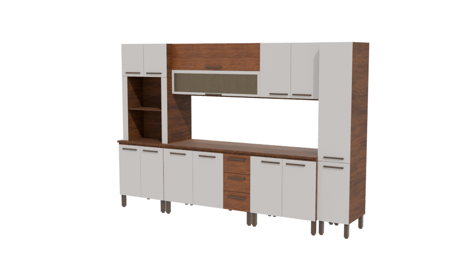 Stylish Kitchen Cabinet 3D Model - Professional 3D Model Render 12