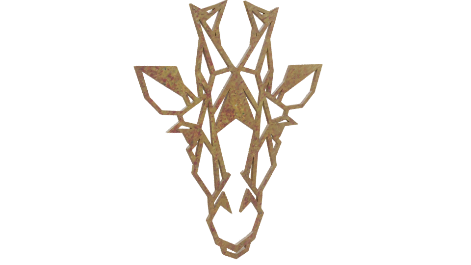 Stylized Giraffe Head Model - Professional 3D Model Render 10